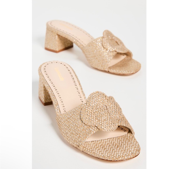 Larroude gold flora mules - Picture 4 of 8